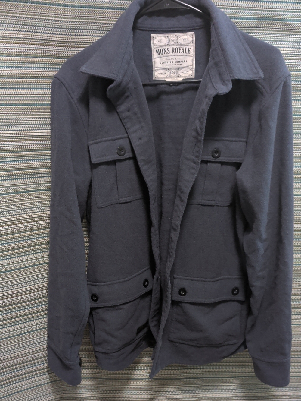 Mons Royale Men's Navy Military Field Jacket